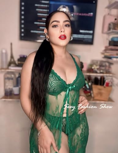Image of Avidlove Sexy Lingerie for Women Open Front Lace Babydoll Dress V Neck Chemise Negligee Honeymoon