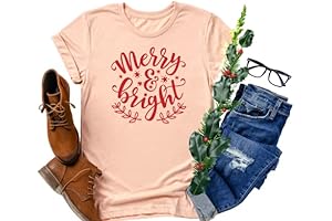 Plus Size Merry Christmas Shirts, Cute Christmas Shirts for Women