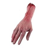 Bezall Body Parts Halloween Props, Bloody Fake Severed Broken Hand for Haunted House Halloween Scary Party Decorations Supplies (Blood Hand)