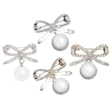 Broche nœud élégante : ornée de et de perles artificielles, est à la fois élégante et raffinée