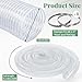 6 Inches 30 FT PVC Dust Collection Hose, Flexible Puncture Resistant Hose with 8 Stainless Steel Clamps, Clear Vacuum Hose for Industrial and Home Use