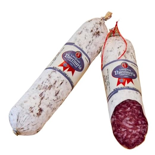 Salame al Cinghiale | Gusto Intenso |Salame di Maiale e Cinghiale | Basso Contenuto di Grassi | 250g | Norcineria Laudani | 100% Carne Italiana | Senza Glutine e Lattosio