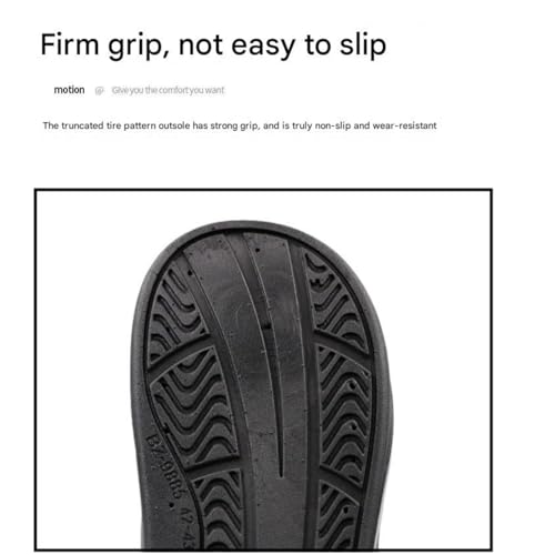 Shower Slipper Men's Thick-Soled Outdoor Non-Slip Soft-Soled Sports ls for Use-blackge-44-45 (Khaki 42)4