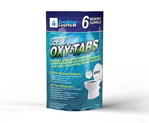 EcoNow OXY-TABS Septic Tank Cleaner/Conditioner Once a Month Septic Tank Treatment-Prevents Septic Tanks Disaster-Professional Strength-America’s Best Septic Tank Treatment-Less Than Ridx – (6)