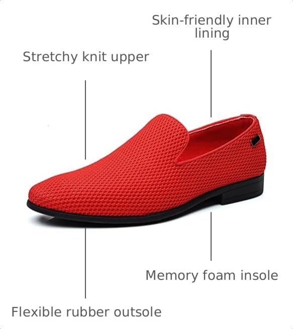 Image of Mens Tuxedo Dress Loafers Slip On Formal Wedding Shoes