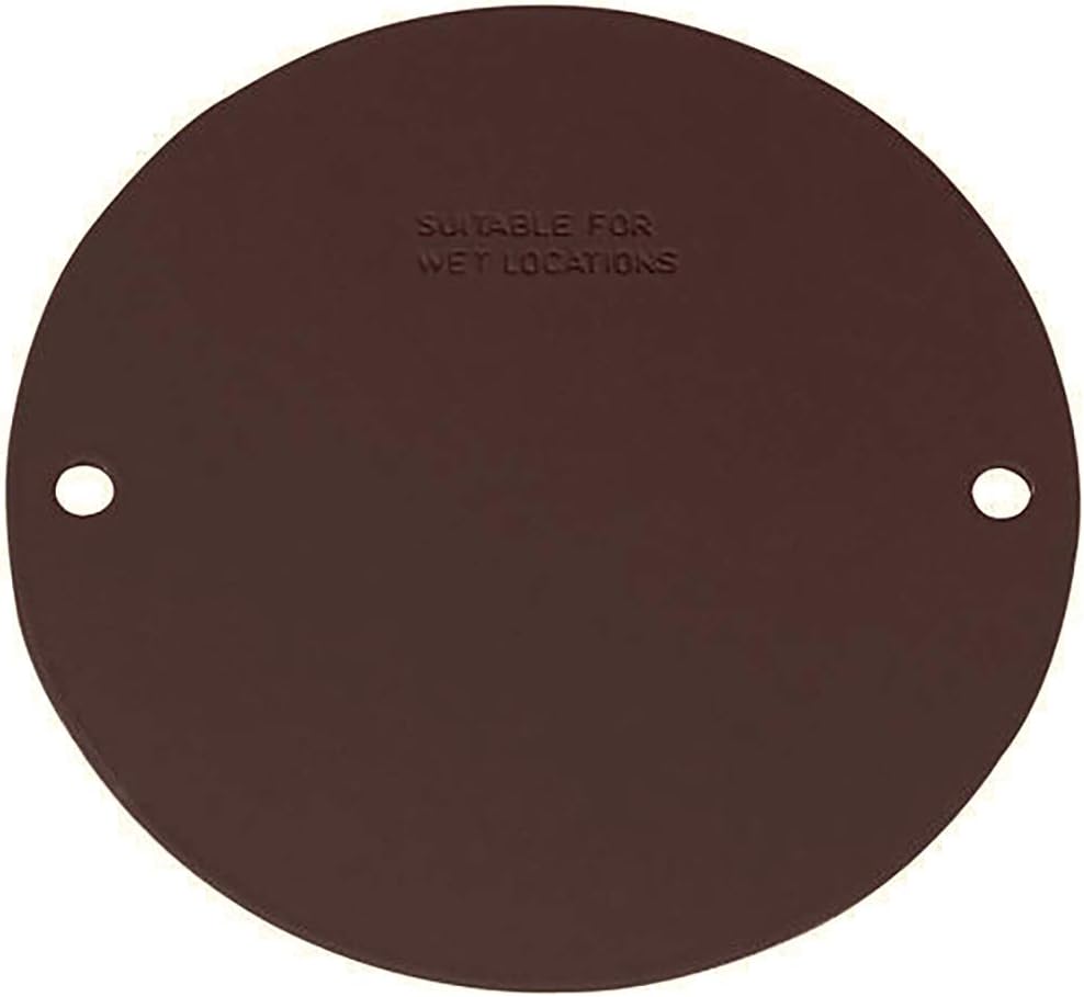 Sigma Engineered Solutions 14241BR Round Blank Stamped Weatherproof Cover, Bronze
