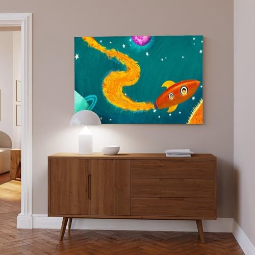 Poster fusée voyage décoration murale grand format pour masquer les murs ternes - 6
