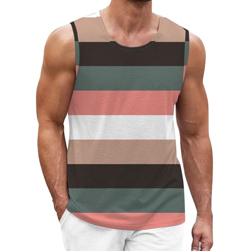 Camisetas sin mangas de entrenamiento para hombre, con bloques de color, sin mangas, para gimnasio, culturismo, camiseta casual de verano, playa, ligera, transpirable, cómoda, ropa interior deportiva
