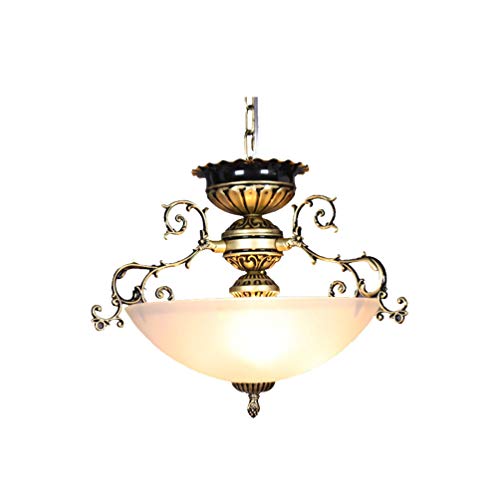 Suspension LED vintage en métal et verre - 3 ampoules E27 - Pour restaurant, salle à manger, couloir, chambre à coucher, table à manger, cuisine, Ø 45 x H 35 cm Cover