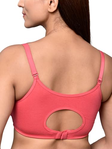 Image of Inner Sense Organic Cotton Bamboo Nursing Bra for Women I Non Padded Feeding Bra with Keyhole Back Design and Wire Free I Maternity Innerwear with Full Coverage