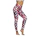 Produktbild Damen Leggings Yoga Training Hosen Jumpsuits Leggings Shorts Dessous Mit Handytasche UltradüNn Schnelltrocknend Fitness Trainieren Leggings Women 36 Rot,L(Blickdicht Sporthose Yogahose)