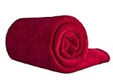 Mikrothermaldecke, Kuschel- Fleecedecke, Kochfest (Rot)