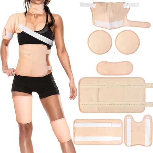 7Pack Castor Oil Pack Wraps Organic Stomach Reusable Wrap Packs for Shoulder Neck Chest Liver Knee Thigh Machine Washable