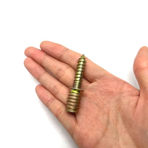 Image of 12 Sets Wood Furniture Set,M8x50mm Double Headed Bolts Self-Tapping Screw,M8x20mm Threaded Insert Hex Socket Nut,M8 Hanger Bolt Driver,8mm Hex Wrench for Joint Furniture Legs