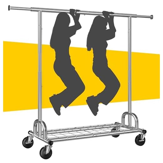 Raybee Clothes Rack, Heavy Duty Clothing Rack Load 460LBS, Commercial Grament Rack Heavy Duty Rolling Clothes Racks for Hanging Clothes Rack, Collapsible ＆ Portable Clothes Rack with Wheels