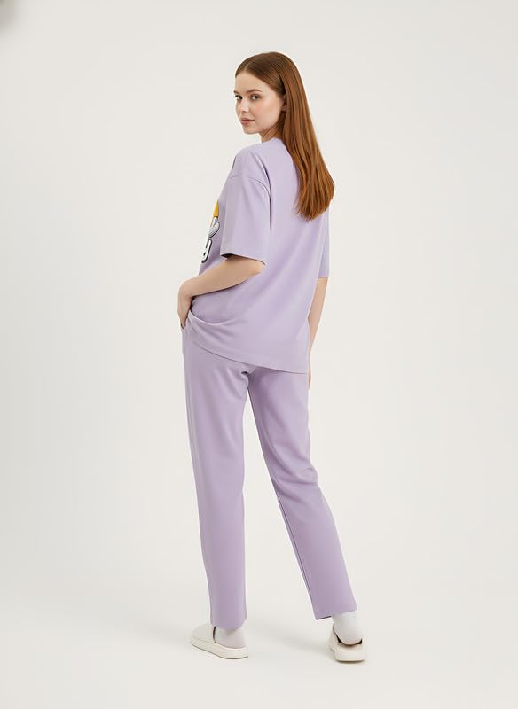 Image of My Swag Women Night Suit Cotton | Stylish Printed T-Shirt Pajama Set | Comfortable Sleepwear, Lounge Wear & Daily Home Wear | Plus Size