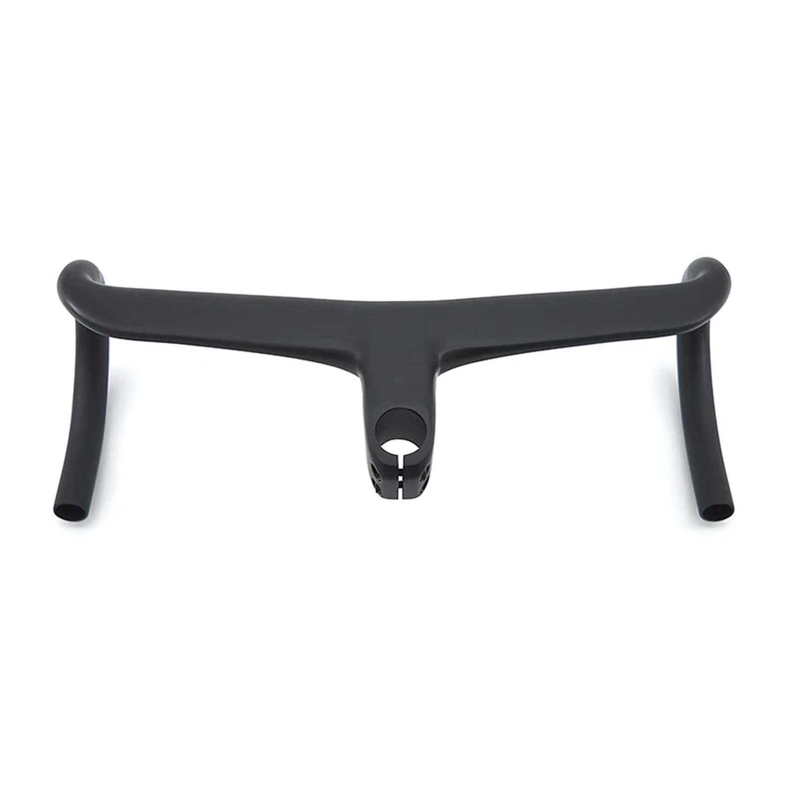 Manillar de Carbono para Bicicleta de Carretera Manillar y Potencia de Fibra de Carbono UD Integrados for Cable Interno y Externo con Tapa Superior + Perno + Espaciador(380x130mm)