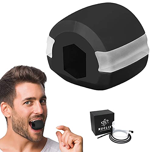 Nuclix Jawline Exerciser Jaw, Face, and Neck Exerciser - Define Your Jawline, Slim and Tone Your Face - Jaw workout device, Jaw exerciser for Women & Men - Facial Exerciser (Gray - Advanced)