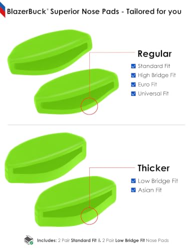 Image of BLAZERBUCK Replacement Nose Pieces for Oakley Frogskins Range /Frogskins Range XL /Top Knot /Side Swept /HSTN /Spindrift /Wildrye