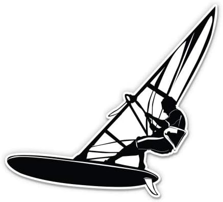 Windsurfing Winsurfer - Adhesivo de vinilo de 3 pulgadas para coche, laptop, botella de agua, teléfono, calcomanía impermeable