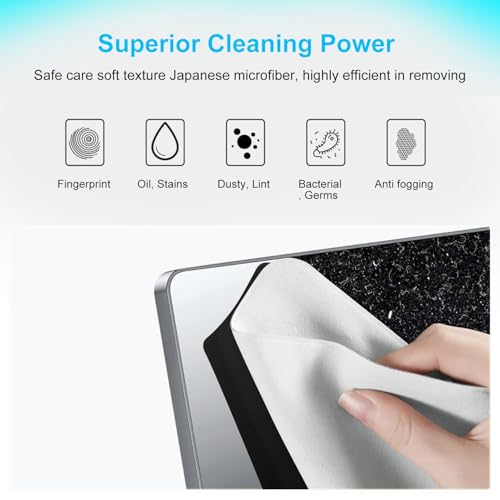 Image of 2 Pack Microfiber Liner Cleaning Cloth 13 inch with Screen Keyboard Imprint Protection, Laptop Keyboard Protector Compatible with MacBook Pro /AIR 13 inch and MacBook PRO 14 inch