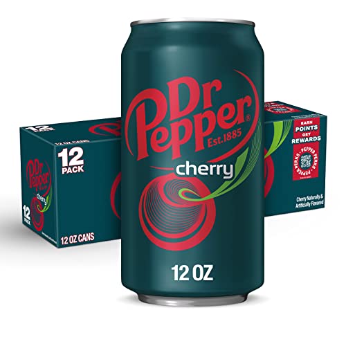 Dr Pepper Cherry Soda, 12 fl oz cans, 12 pack