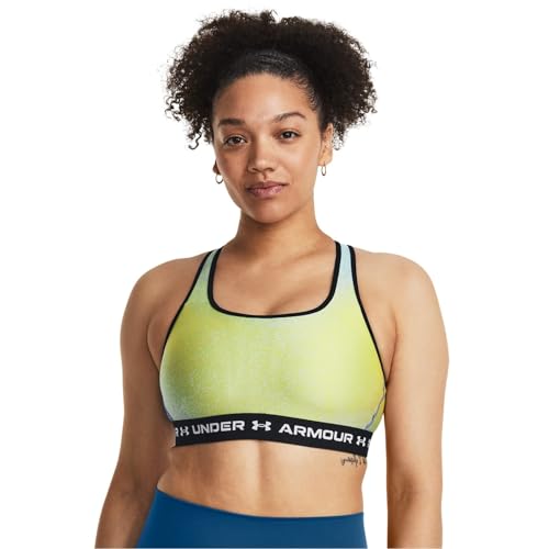Image of Women's Armour Mid Crossback Printed Sports Bra