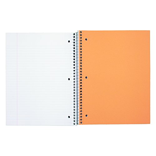 Mead Spiral Notebook, 5 Subject, College Ruled Paper, 180 Sheets, 10-1/2" X 8", Color Selected For You, 1 Count (05682) #TOP5
