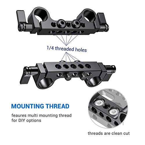 SMALLRIG Super Lightweight 15mm Railblock 3 with 1/4"-20 Thread for Red and Other 15mm DSLR Camera Rig - 942 - Image 6