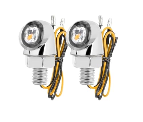 Clignotants LED moto 12V à double face ambre et boîtier CNC 8mm pour cruiser et chopper