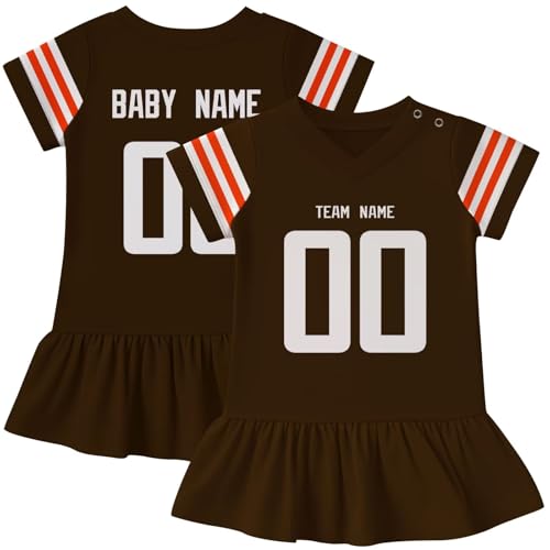 Image of KREDE Baby Clothes Unisex Bodysuit Jersey Style Custom Name Number for Baby Boys