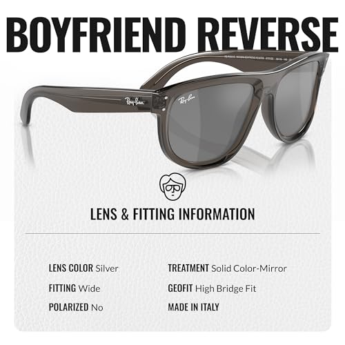 Ray-Ban RBR0501S BOYFRIEND REVERSE Square Shaped Sunglasses for Men & Women with Official RAYBAN Eyewear Kit4
