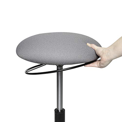 Image of Seville Classics Airlift 360 Sit-Stand Adjustable Ergonomic Active Balance Non-Slip Desk Stool, Gray