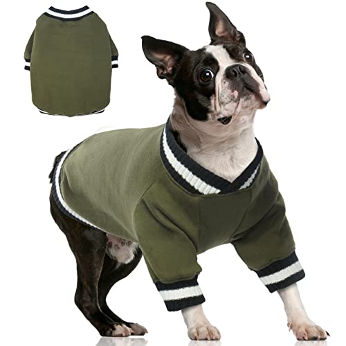 FUAMEY Dog Pullover Sweatshirt，Dog Winter Sweaters Warm Dog Clothes Dog Vest Thick Puppy Pullover Soft Pet Fleece Sweater Cute Doggie Boy Girl Outfi