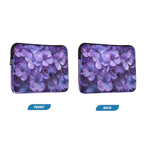 Funda para portátil 13-14 pulgadas con diseño floral púrpura miniatura 2