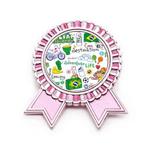Broche Brésil Winner Award en métal rose de qualité supérieure