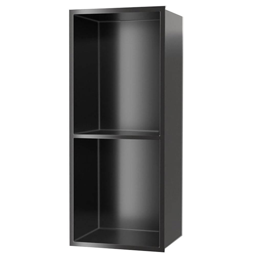 QUSYZD Stainless Steel Bathroom Niche, One Piece Molding Recessed Organizer Shelf for Bathroom Shampoo Toiletries Recess, Easy Installation,Red-120x28x12.5cm/3.93,Black-70x28x12.5cm/2.29x0.91x0.41ft