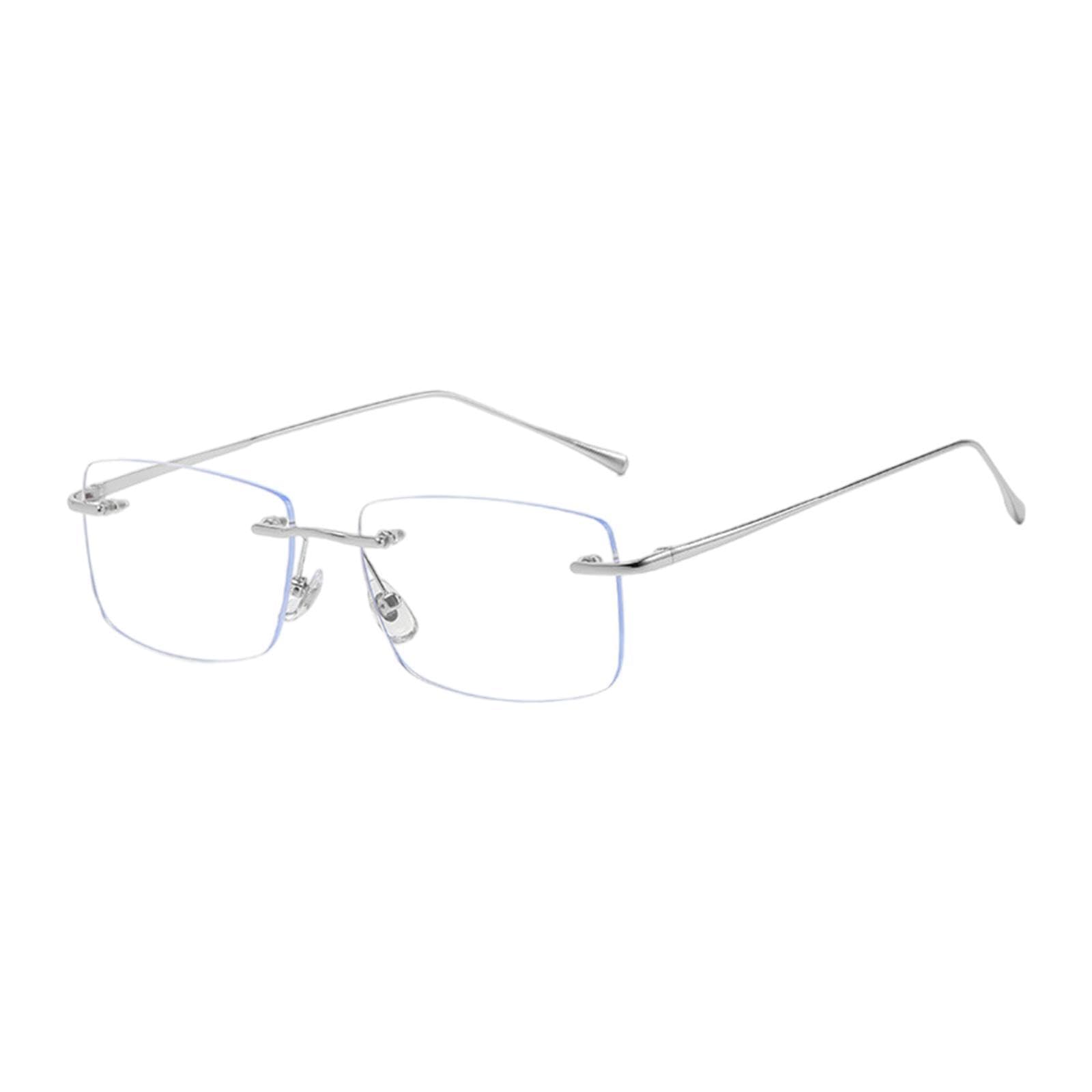 ZOOMELLA Frameless Glasses Ultralight Rimless Stylish Men Women Versatile Eye Glasses Argent Clothing, Shoes & Accessories|Mens Accessories|Sunglasses & Fashion Eyewear|Sunglasses-image-6