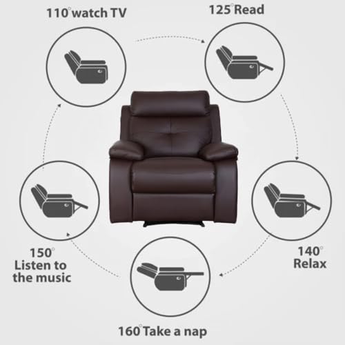 Image of Sofa 3 Seater - Ergonomic Leatherette Design with Plush Support, Includes 5-Year Warranty for Living Room Comfort and Durability