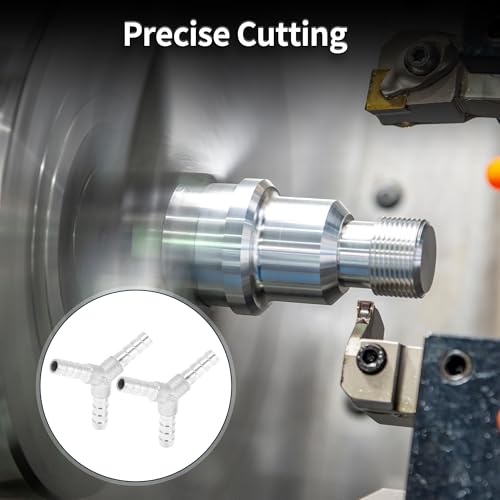 TUCKBOLD 304 Edelstahl Schlauchstutzen 5/16\ 3-Wege Y-förmiger Verbinder für Luft Wasser Öl Gas Kraftstoff 2 Stück Silberton