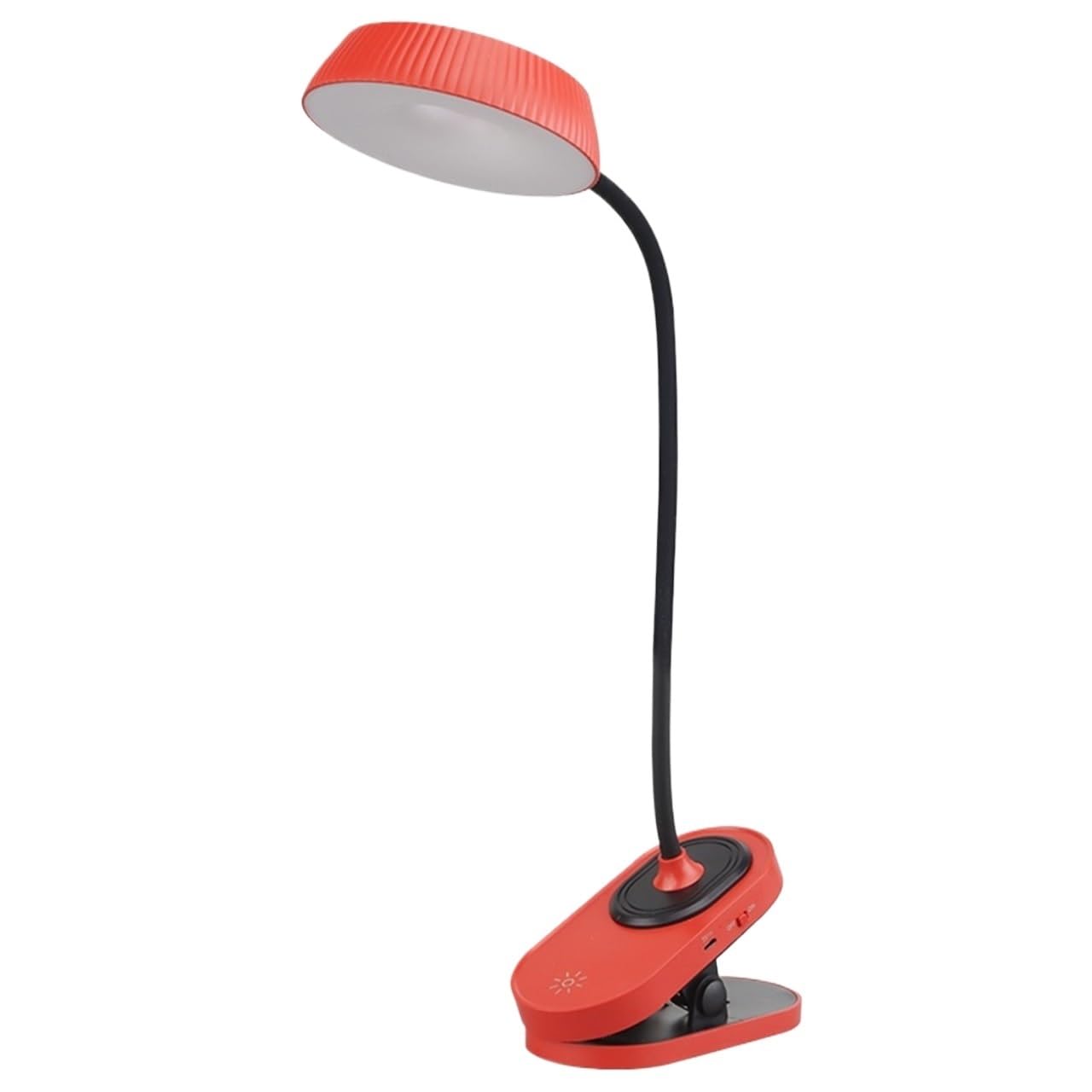Lampe De Bureau pour Chambre Lampe De Bureau À Pince USB, Douce for Les Yeux, Idéale for La Maison Ou Le, Commande Tactile Lampe De Lecture(Rot)