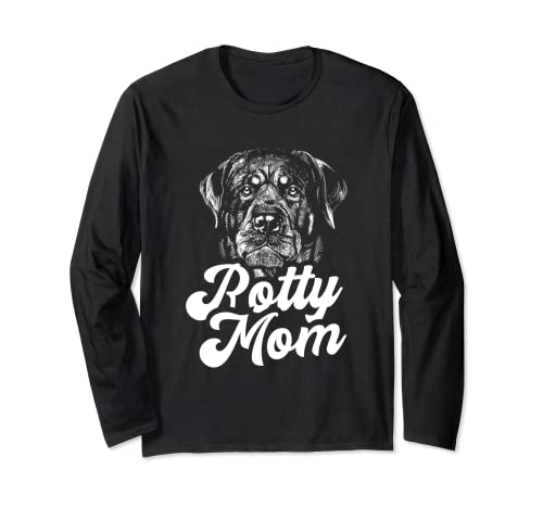 Rotty Mom | Proprietario di cuccioli di cane | Amante di Rottweiler Maglia a Manica