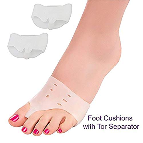 Pexmen 2 Pezzi Separatore Per Da In Gel Morbido Piastra Per Da Mignolo Separatore Per Da In Triplo Gel Per Strumento Per La Cura Del Piede Con Punta Arricciata E Sovrapposta - Foto 3