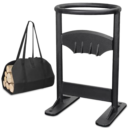 DAUSROOB Cortadora de leña, 6.3'' Manual Acero Partidor de Leña de Metal Heavy Duty Cast Iron Wood Splitter, fácil de transportar, cortadora de troncos manual de alto impacto para chimeneas y camping.