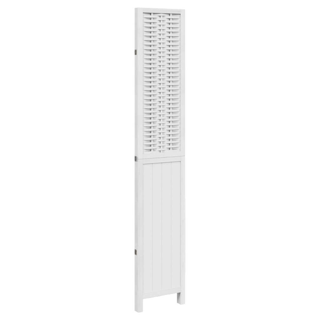 3-częściowy parawan biały z litego drewna Paulownia z 3 panelami, składany, nieprzezroczysty, do salonu, sypialni, biura, na balkon, do ogrodu, wewnątrz i na zewnątrz, oszczędność miejsca