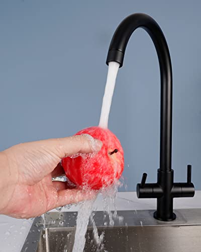 3 Pcs Faucet Aerator, Female Thread Kitchen Faucet Aerator Kitchen Sink Aerators, 1.2, 1.5, 1.8, 2.5 Gpm Flow Restrictor Replacement Parts Bathroom, 15/16-Inch 22Mm Female Thread-Matte Black #TOP7