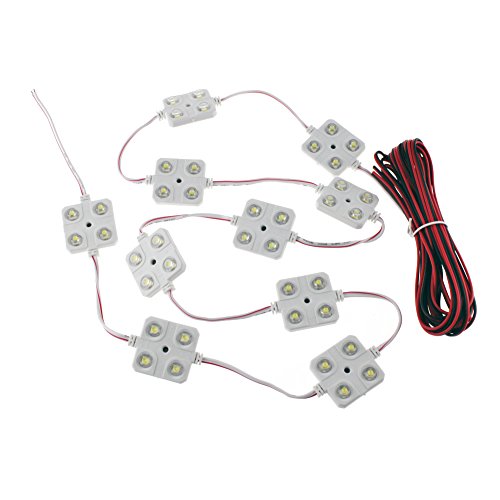 KUMEED 12V 40 Led White Car Interior Lighting Lamp Waterproof Kit Universal Led Modules For LWB Van Lorries Boats Transit (40LED)
