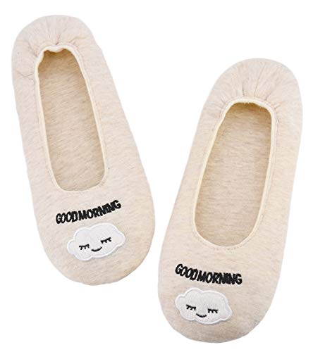 Image of Panda Bros Women's Ballerina House Slippers,Anti-Skid Comfy Warm Ballet Style Slippers