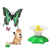 Jouet pour Chat Automatique | Papillon Oiseau Électronique Stimulant,Rotatif 360° Simula...