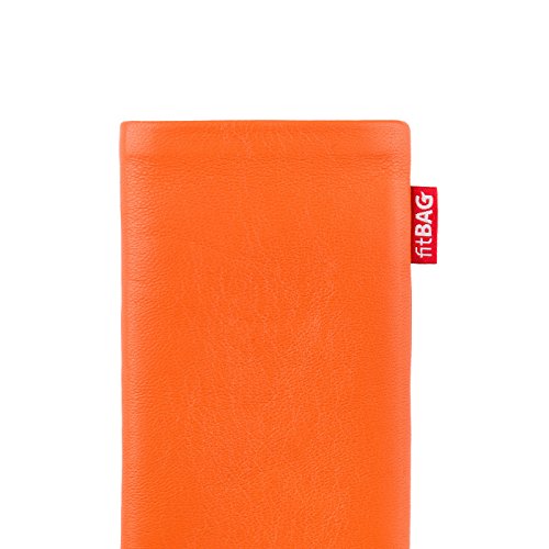 Pochette iPhone 12 / 13 fitBAG Beat Orange en cuir pour le quotidien urbain - 4